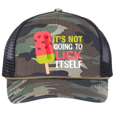 ItS Not Going To Lick Itself Summer Clothes Ice Cream Party Retro Rope Trucker Hat Cap