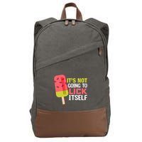 ItS Not Going To Lick Itself Summer Clothes Ice Cream Party Cotton Canvas Backpack