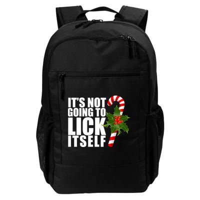 It's Not Going To Lick Itself Funny Candy Cane Christmas Backpack