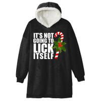 It's Not Going To Lick Itself Funny Candy Cane Christmas Hooded Wearable Blanket