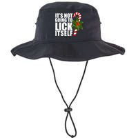 It's Not Going To Lick Itself Funny Candy Cane Christmas Bucket Hat