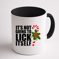 It's Not Going To Lick Itself Funny Candy Cane Christmas Mug
