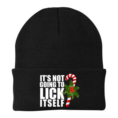 It's Not Going To Lick Itself Funny Candy Cane Christmas Beanie