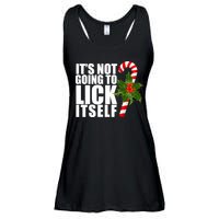It's Not Going To Lick Itself Funny Candy Cane Christmas Ladies Essential Flowy Tank