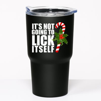 It's Not Going To Lick Itself Funny Candy Cane Christmas Tumbler