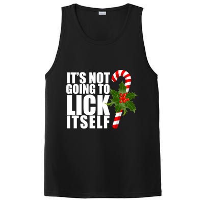 It's Not Going To Lick Itself Funny Candy Cane Christmas PosiCharge Competitor Tank