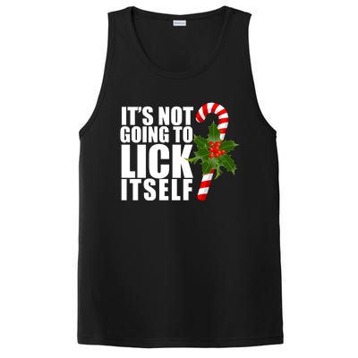 It's Not Going To Lick Itself Funny Candy Cane Christmas PosiCharge Competitor Tank