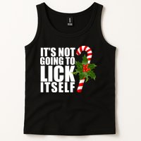 It's Not Going To Lick Itself Funny Candy Cane Christmas Tank Top