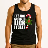 It's Not Going To Lick Itself Funny Candy Cane Christmas Tank Top