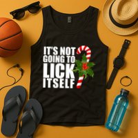 It's Not Going To Lick Itself Funny Candy Cane Christmas Tank Top
