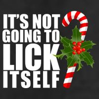 It's Not Going To Lick Itself Funny Candy Cane Christmas Microfiber Hand Towel