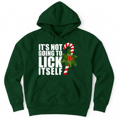 It's Not Going To Lick Itself Funny Candy Cane Christmas Hoodie