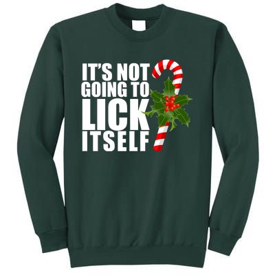 It's Not Going To Lick Itself Funny Candy Cane Christmas Sweatshirt