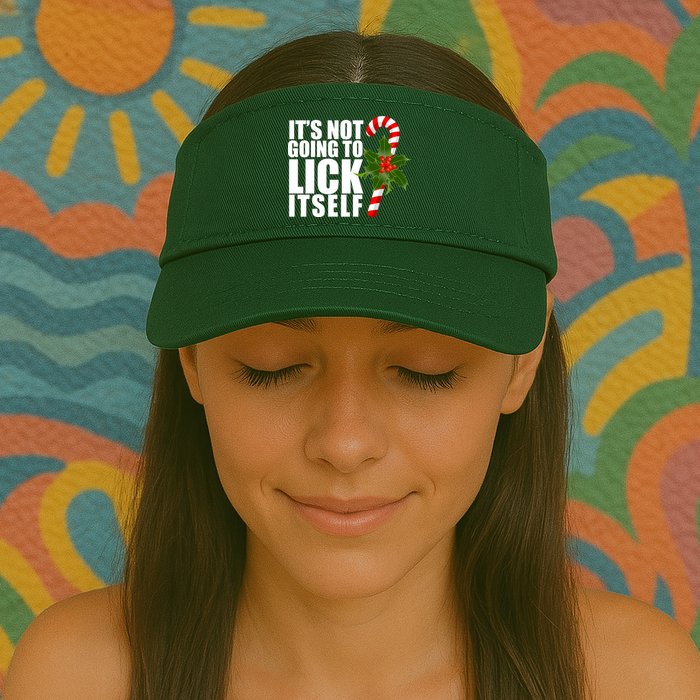 It's Not Going To Lick Itself Funny Candy Cane Christmas Visor