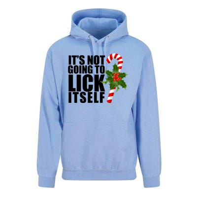 It's Not Going To Lick Itself Funny Candy Cane Christmas Unisex Surf Hoodie