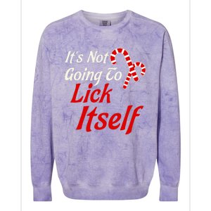 ItS Not Going To Lick Itself Adult Short Sleeve Funny Christmas Colorblast Crewneck Sweatshirt