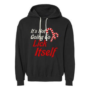 ItS Not Going To Lick Itself Adult Short Sleeve Funny Christmas Garment-Dyed Fleece Hoodie