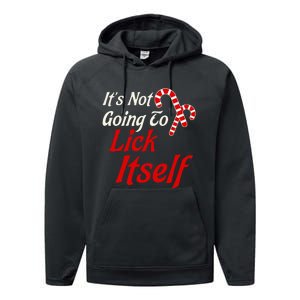 ItS Not Going To Lick Itself Adult Short Sleeve Funny Christmas Performance Fleece Hoodie