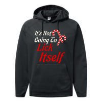 ItS Not Going To Lick Itself Adult Short Sleeve Funny Christmas Performance Fleece Hoodie