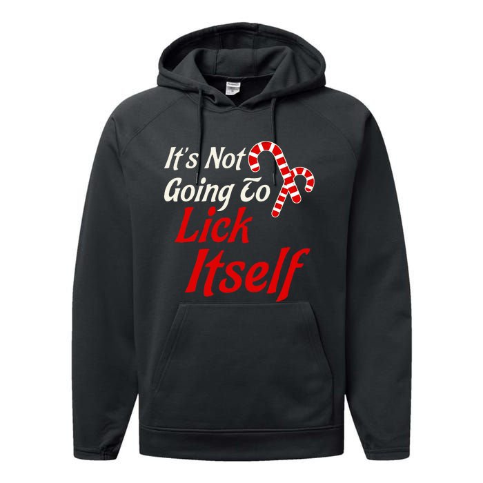 ItS Not Going To Lick Itself Adult Short Sleeve Funny Christmas Performance Fleece Hoodie