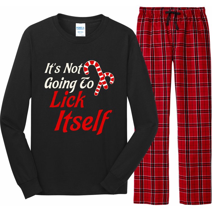 ItS Not Going To Lick Itself Adult Short Sleeve Funny Christmas Long Sleeve Pajama Set