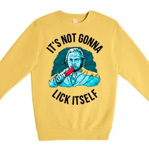 It's Not Gonna Lick Itself Funny Popsicle Premium Crewneck Sweatshirt