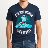It's Not Gonna Lick Itself Funny Popsicle V-Neck T-Shirt