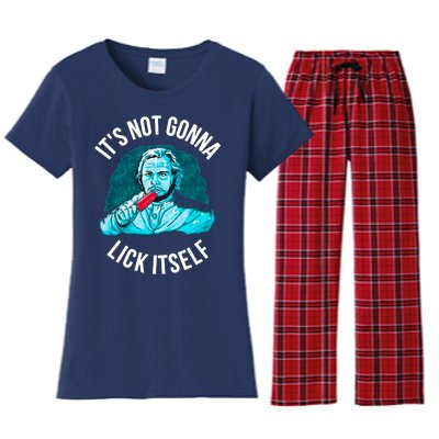 It's Not Gonna Lick Itself Funny Popsicle Women's Flannel Pajama Set