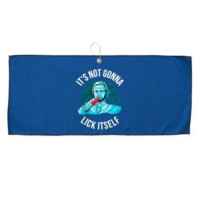 It's Not Gonna Lick Itself Funny Popsicle Large Microfiber Waffle Golf Towel