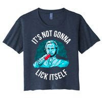 It's Not Gonna Lick Itself Funny Popsicle Women's Crop Top Tee