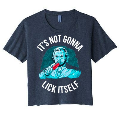 It's Not Gonna Lick Itself Funny Popsicle Women's Crop Top Tee