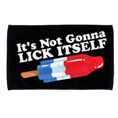 Its Not Gonna Lick Itself Funny Popsicle 4th of July Gift Microfiber Hand Towel