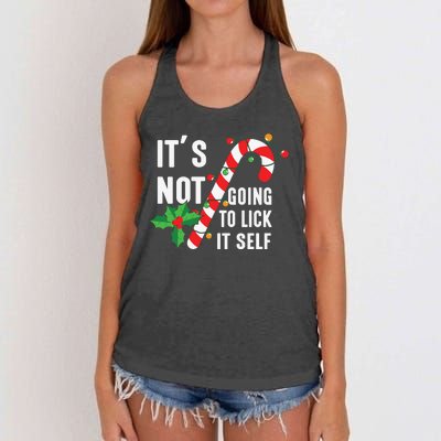 ItS Not Going To Lick Itself Funny Xmas Women's Knotted Racerback Tank