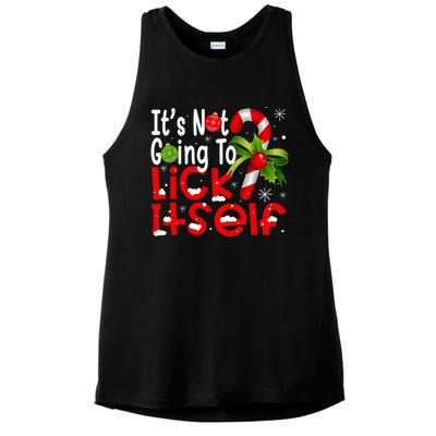 It's Not Going To Lick Itself Christmas Candy Cane Gifts TShirt Ladies PosiCharge Tri-Blend Wicking Tank