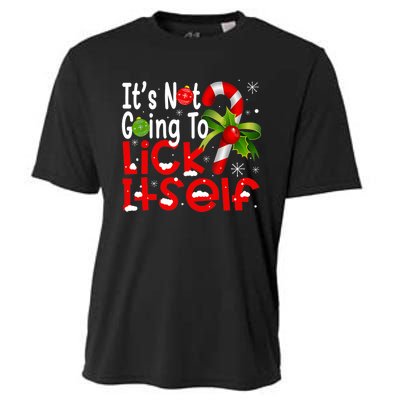 It's Not Going To Lick Itself Christmas Candy Cane Gifts TShirt Cooling Performance Crew T-Shirt