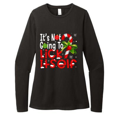 It's Not Going To Lick Itself Christmas Candy Cane Gifts TShirt Womens CVC Long Sleeve Shirt