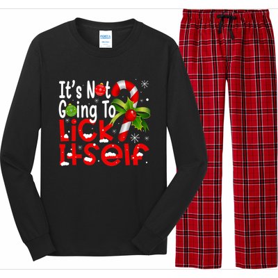 It's Not Going To Lick Itself Christmas Candy Cane Gifts TShirt Long Sleeve Pajama Set