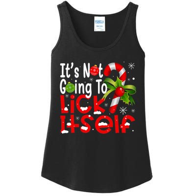 It's Not Going To Lick Itself Christmas Candy Cane Gifts TShirt Ladies Essential Tank