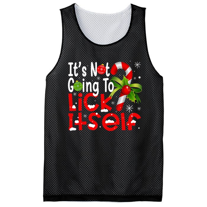 It's Not Going To Lick Itself Christmas Candy Cane Gifts TShirt Mesh Reversible Basketball Jersey Tank