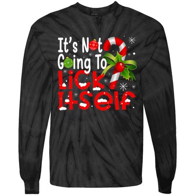 It's Not Going To Lick Itself Christmas Candy Cane Gifts TShirt Tie-Dye Long Sleeve Shirt