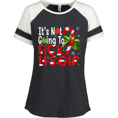 It's Not Going To Lick Itself Christmas Candy Cane Gifts TShirt Enza Ladies Jersey Colorblock Tee