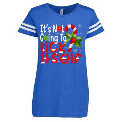 It's Not Going To Lick Itself Christmas Candy Cane Gifts TShirt Enza Ladies Jersey Football T-Shirt