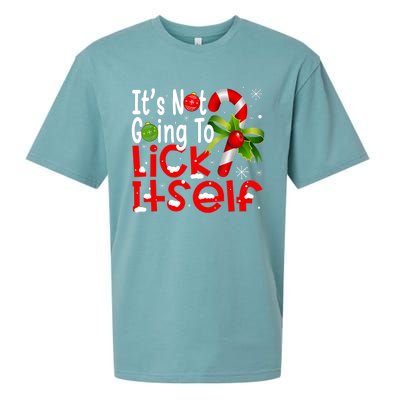 It's Not Going To Lick Itself Christmas Candy Cane Gifts TShirt Sueded Cloud Jersey T-Shirt