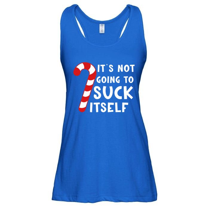 Its Not Going To Suck Itself Candy Cane Funny Christmas Joke Meaningful Gift Ladies Essential Flowy Tank