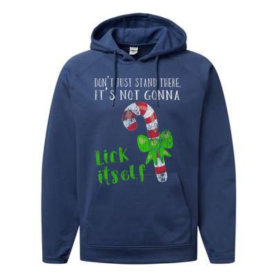 ItS Not Gonna Lick Itself Cute Gift Hilarious Sexual Humor Performance Fleece Hoodie