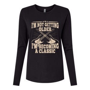 I'm Not Getting Older I'm Becoming A Classic Dad Graphic Womens Cotton Relaxed Long Sleeve T-Shirt