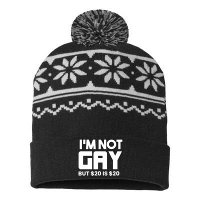 IM Not Gay But $20 Is $20 USA-Made Snowflake Beanie