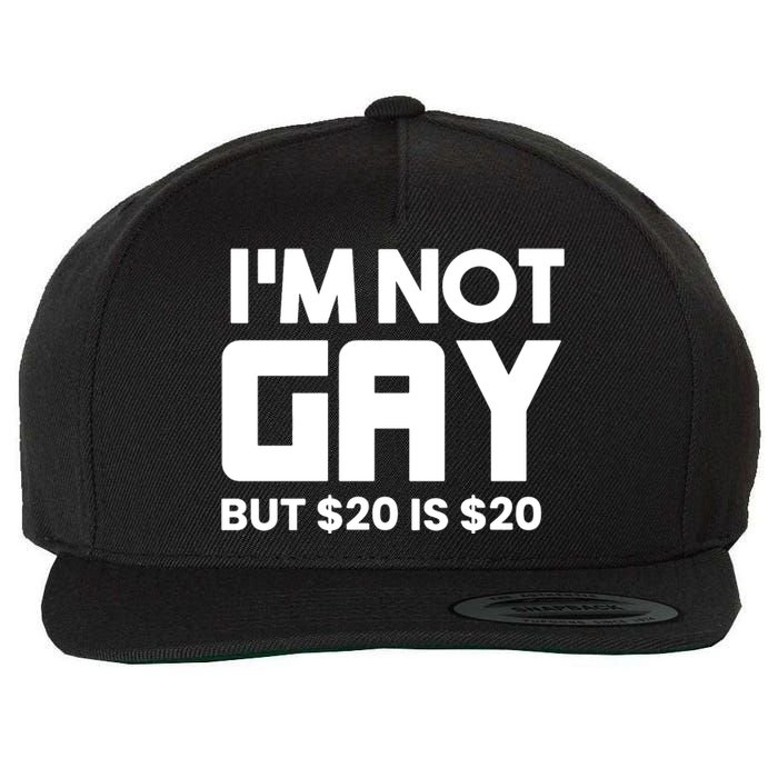 IM Not Gay But $20 Is $20 Wool Snapback Cap