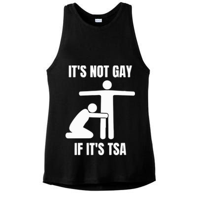 It’S Not Gey If It’S Tsa Ladies PosiCharge Tri-Blend Wicking Tank