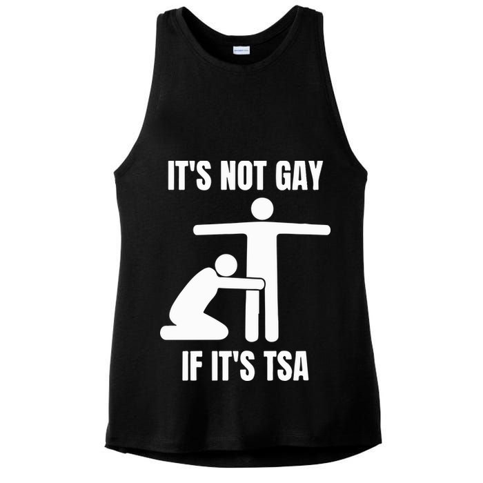 It’S Not Gey If It’S Tsa Ladies PosiCharge Tri-Blend Wicking Tank
